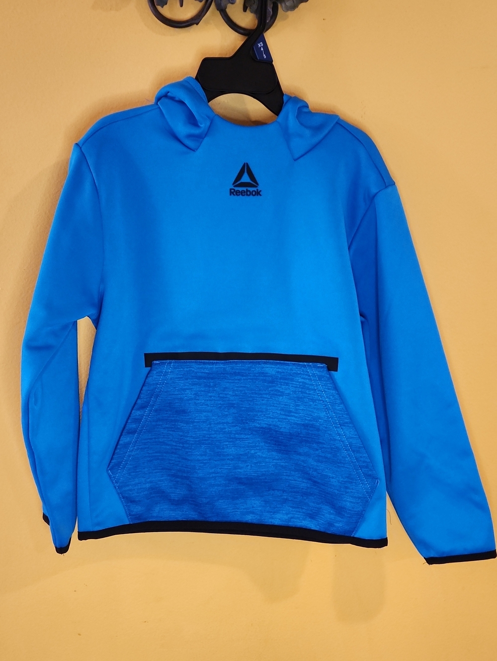 Reebok Electric Blue Hoodie with Dark Trim